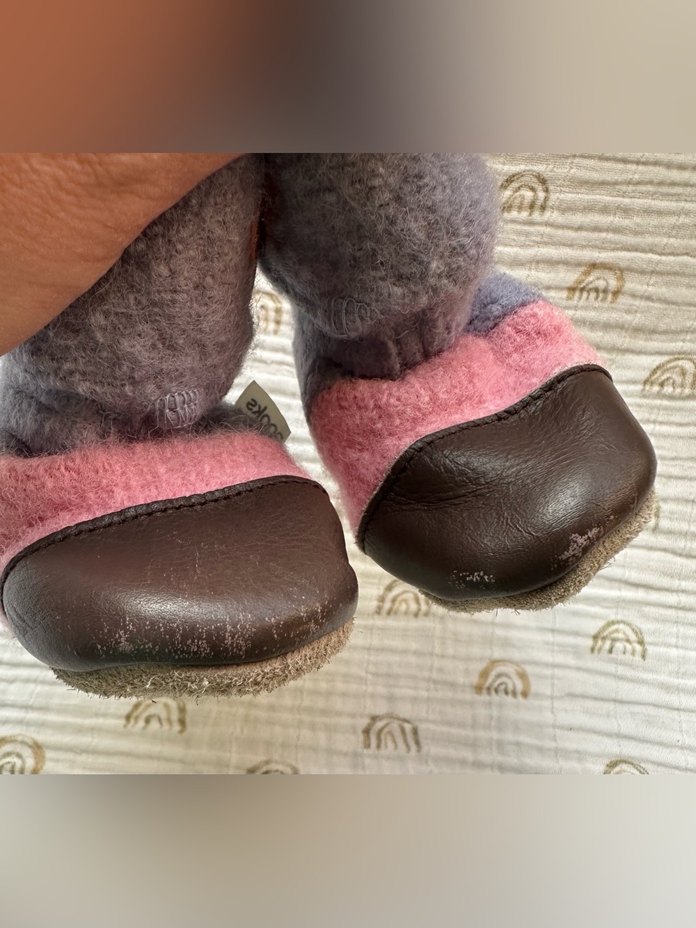 Nooks Wool & Leather Baby shoe - Picture 4 of 4